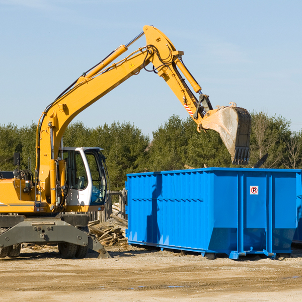 are there any restrictions on where a residential dumpster can be placed in Chestnut Hill